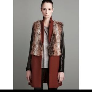 ZARA Faux Fur Wool Blend Long